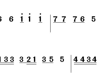 简谱双小节线_五个小节的简谱(2)